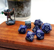 Load image into Gallery viewer, Lapis Lazuli Gemstone Polyhedal Dice Set