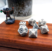 Load image into Gallery viewer, Howlite Gemstone Polyhedal Dice Set
